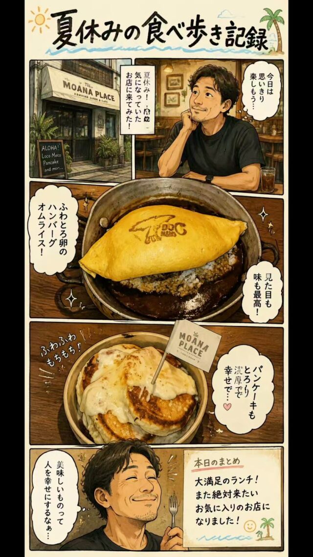 Oさんの夏休みの食べ歩き記録(^^)/
#オカベカミコン
#カミコン
#カミコンのある生活
#ハンバーグ
#オムライス
#パンケーキ